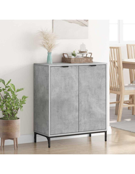 Credenza Grigio cemento 69.5 x 33 x 82 cm Legno multistrato