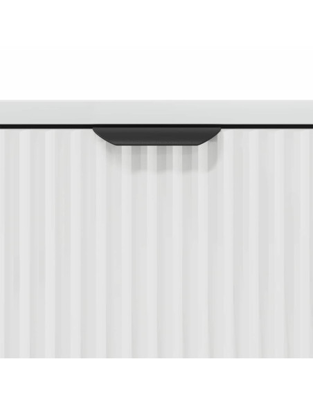 Credenza Bianco lucido 69.5 x 33 x 82 cm Legno multistrato