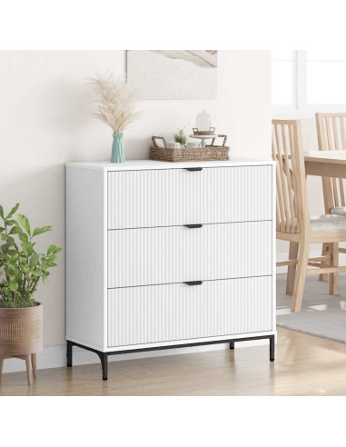 Credenza Bianco 79.5 x 33 x 82 cm Legno multistrato