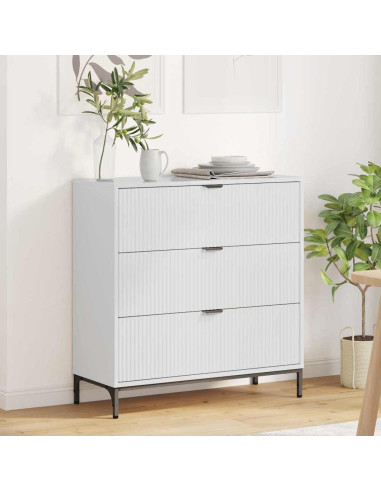 Credenza Bianco lucido 79.5 x 33 x 82 cm Legno multistrato