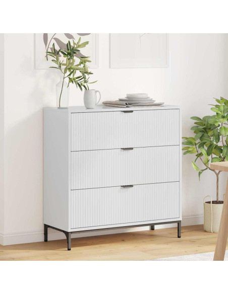 Credenza Bianco lucido 79.5 x 33 x 82 cm Legno multistrato