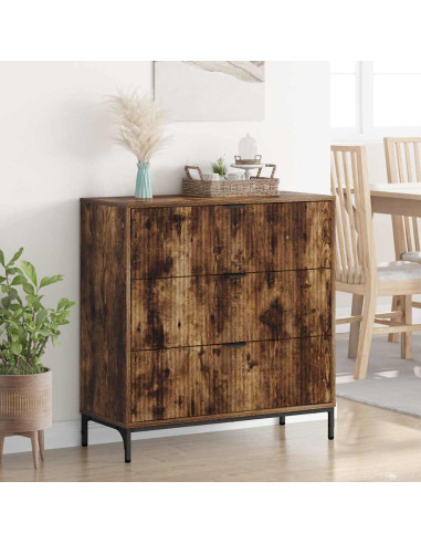 Credenza Rovere fumo 79.5 x 33 x 82 cm Legno multistrato