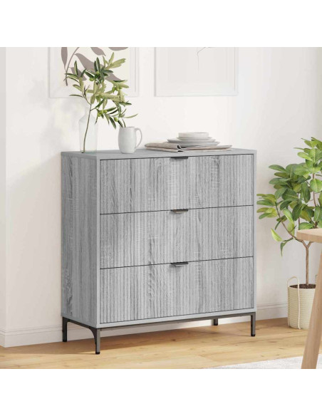 Credenza Grigio sonoma 79.5 x 33 x 82 cm Legno multistrato
