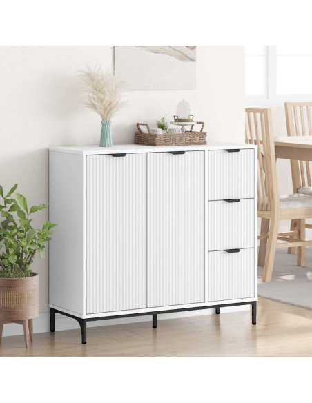 Credenza Bianco 89.5 x 33 x 82 cm Legno multistrato