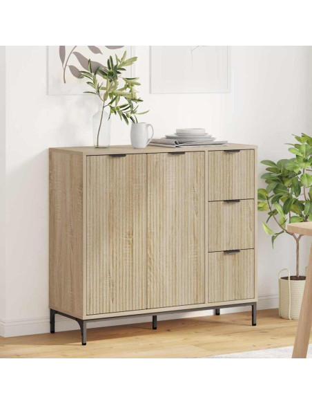 Credenza rovere sonoma 89.5 x 33 x 82 cm Legno multistrato