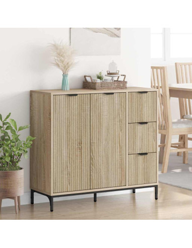 Credenza rovere sonoma 89.5 x 33 x 82 cm Legno multistrato