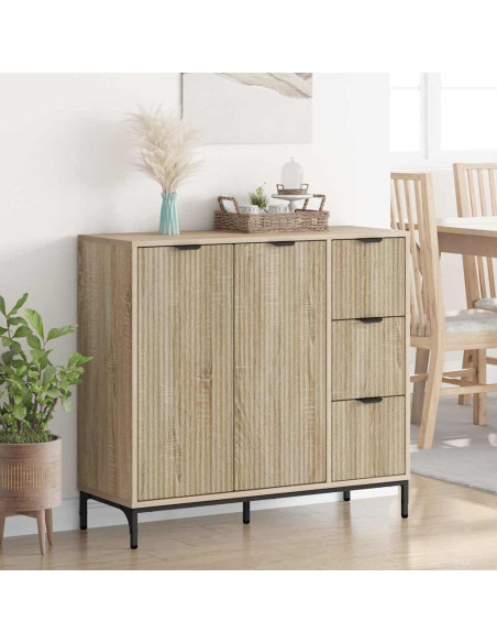 Credenza rovere sonoma 89.5 x 33 x 82 cm Legno multistrato