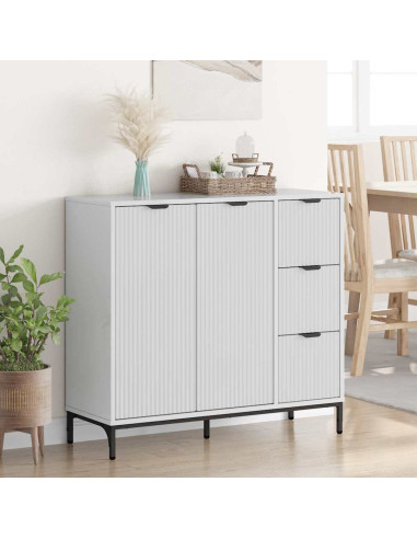 Credenza Bianco lucido 89.5 x 33 x 82 cm Legno multistrato