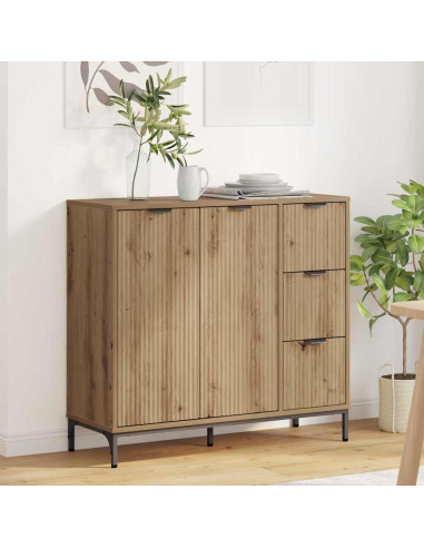 Credenza rovere artigianale 89.5 x 33 x 82 cm Legno multistrato