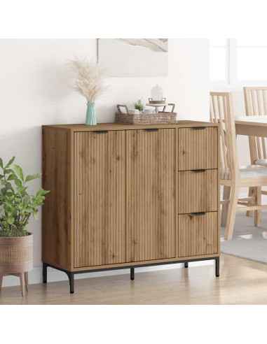 Credenza rovere artigianale 89.5 x 33 x 82 cm Legno multistrato