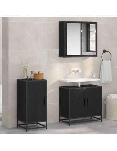 Credenza Rovere nero 35 x 35.5 x 76 cm Legno multistrato