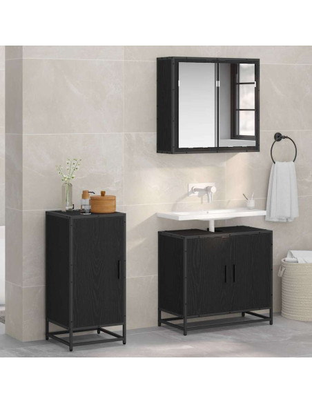 Credenza Rovere nero 35 x 35.5 x 76 cm Legno multistrato