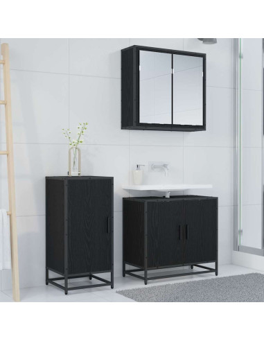 Credenza Rovere nero 35 x 35.5 x 76 cm Legno multistrato