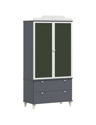 Armadio con Lavagna con porta Grigio e bianco Legno multistrato