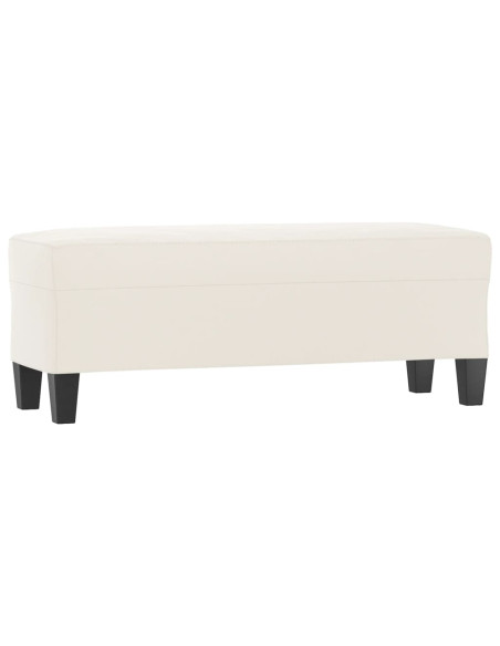 Panca beige 100x35x41 cm in Microfibra