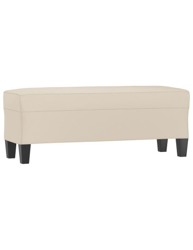 Panca crema 100x35x41 cm in Microfibra