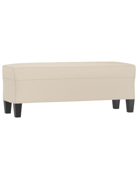Panca crema 100x35x41 cm in Microfibra