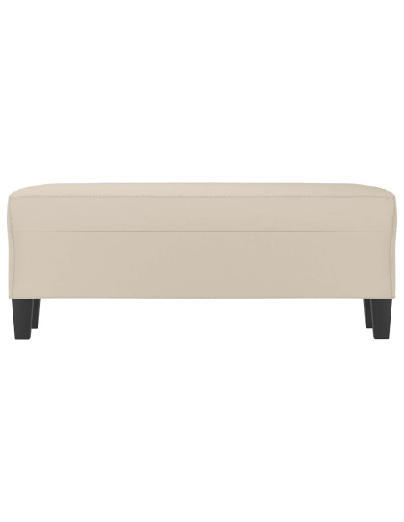 Panca crema 100x35x41 cm in Microfibra