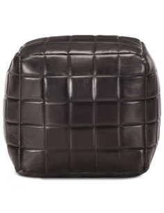 Pouf Nero 40x40x40 cm in Vera Pelle di Capra 2