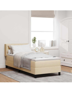 Letto box spring con materasso con materasso Crema 80 x 200 cm 2
