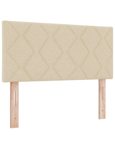 Letto box spring con materasso con materasso Crema 90 x 190 cm