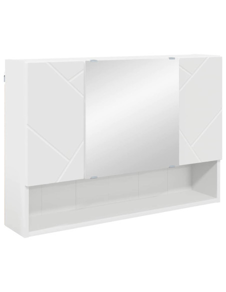 Set di mobili per il bagno con cassetto con porta 4 pcs Bianco