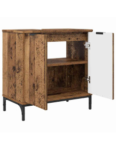 Set di mobili per il bagno con cassetto 3 pcs Legno vecchio