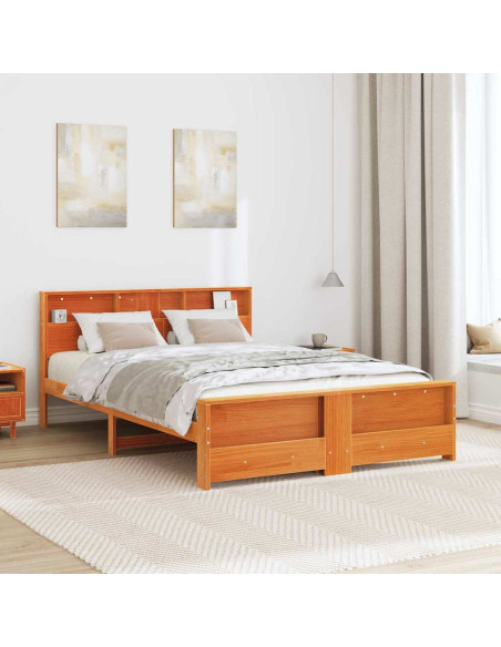 Struttura del letto con testiera Cera marrone 160 x 200 cm