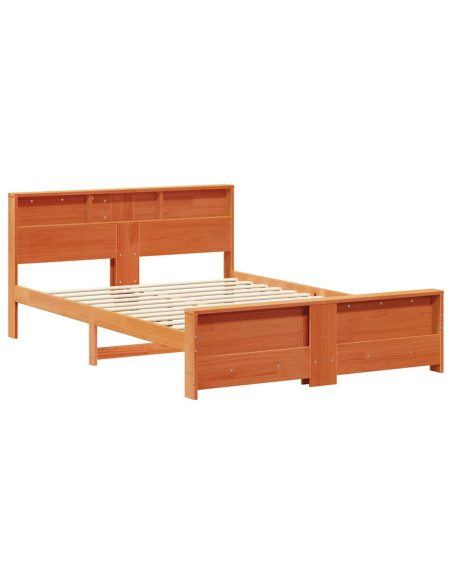 Struttura del letto con testiera Cera marrone 160 x 200 cm