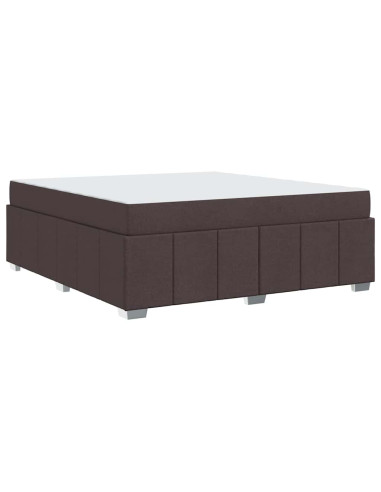 Struttura del letto Marrone scuro 180 x 200 cm Tessuto