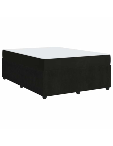 Struttura letto con materasso Nero 140 x 200 cm Velluto