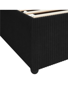 Struttura letto con materasso Nero 200 x 200 cm Velluto 2