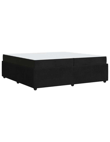 Struttura letto con materasso Nero 200 x 200 cm Velluto