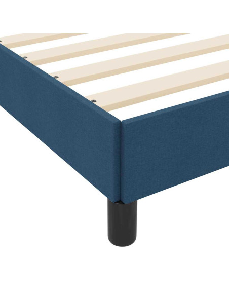 Letto a molle con materasso Blu 120 x 190 cm Tessuto