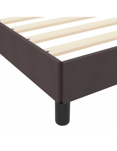 Letto a molle con materasso Marrone scuro 120 x 200 cm Tessuto