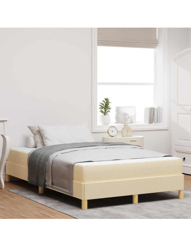 Letto a molle Crema e Marrone 120 x 190 cm