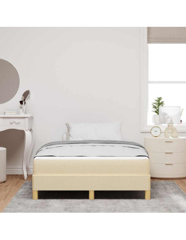 Letto a molle Crema e Marrone 120 x 190 cm