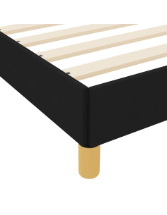 Letto a molle Nero e Marrone 140 x 190 cm 2