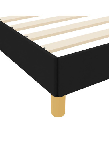 Letto a molle Nero e Marrone 140 x 190 cm