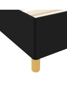 Letto a molle con materasso Bianco e Nero 140 x 190 cm Tessuto 2