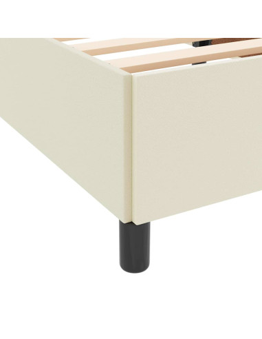 Struttura letto con materasso con materasso Crema 200 x 200 cm
