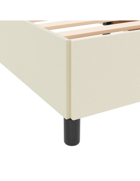 Struttura letto con materasso con materasso Crema 200 x 200 cm