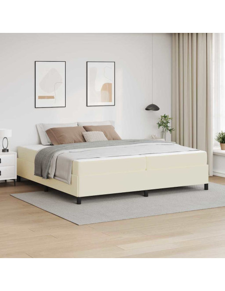 Struttura letto con materasso con materasso Crema 200 x 200 cm