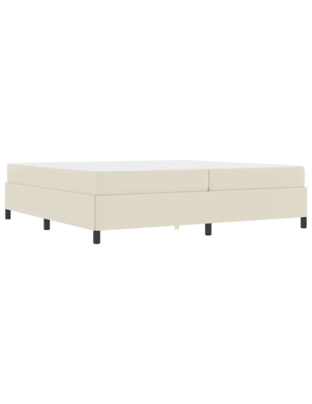Struttura letto con materasso con materasso Crema 200 x 200 cm