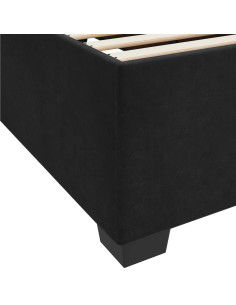 Struttura del letto con materasso Nero 200 x 200 cm Velluto 2