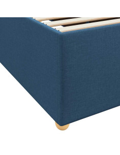 Struttura del letto con materasso Blu 100 x 200 cm Tessuto 2