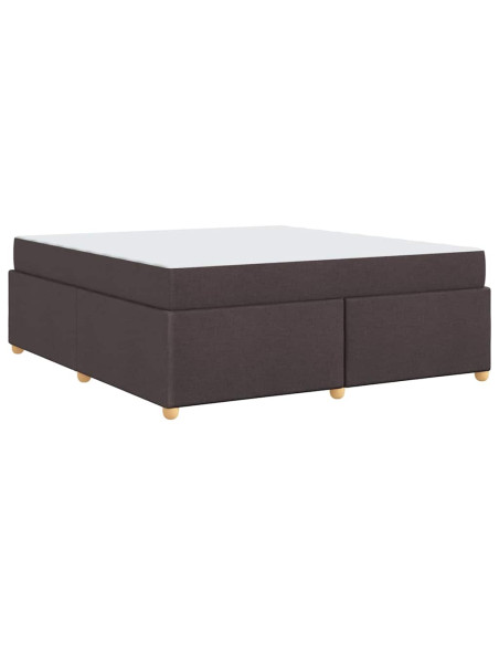 Struttura del letto Marrone scuro 180 x 200 cm Tessuto
