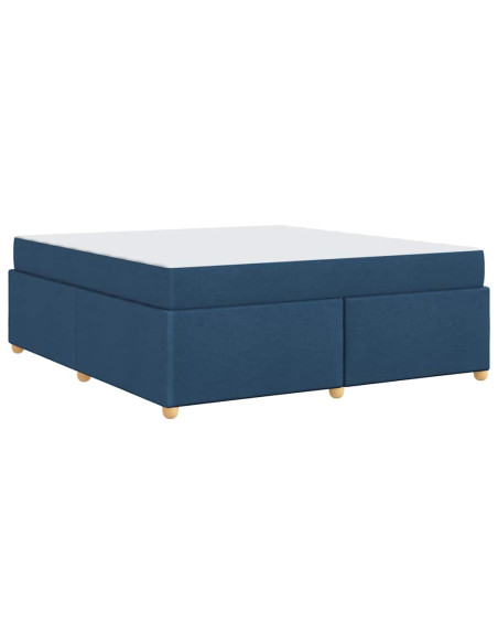 Struttura del letto con materasso Blu 180 x 200 cm Tessuto