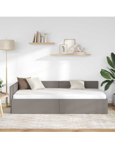 Cornice del letto ad angolo Talpa 90 cm x 200 cm Tessuto 2