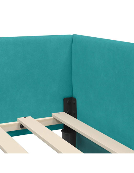 Cornice del letto ad angolo Altro Turchese 80 x 200 cm